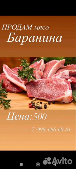 Продам мясо баранина