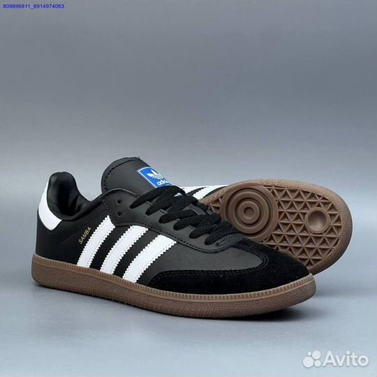 Кроссовки Adidas Samba Black (Арт.75182)