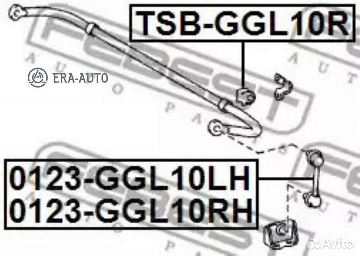 Febest TSB-GGL10R втулка заднего стабилизатора D21