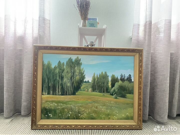 Картина маслом на холсте пейзаж в раме