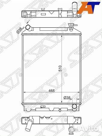 Радиатор isuzu ELF 03, isuzu ELF 03-07, isuzu ELF