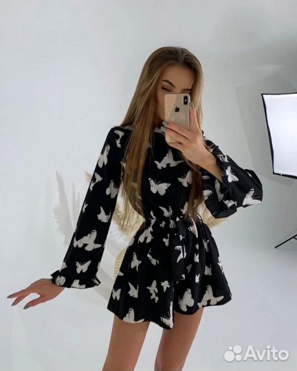 Летний легкий комбинезон шортами