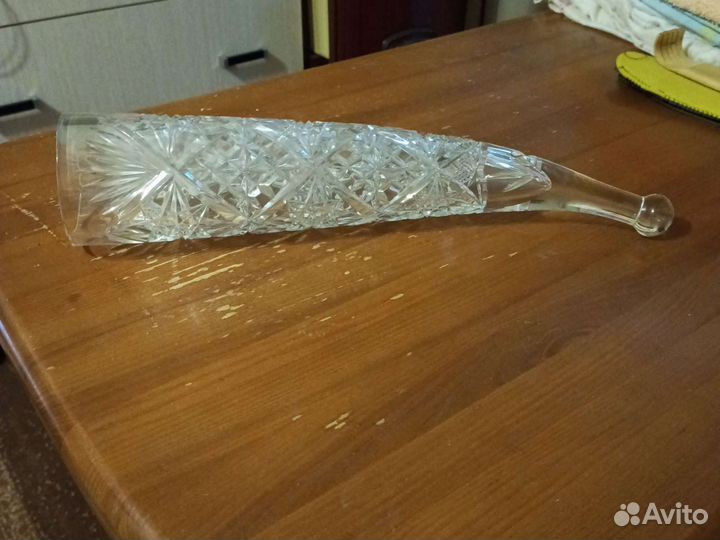 Хрустальный рог. Длина 40 см