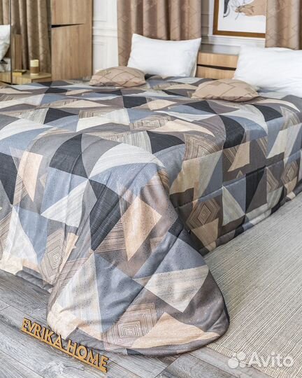 Покрывало пабло голубой новое плед на кровать