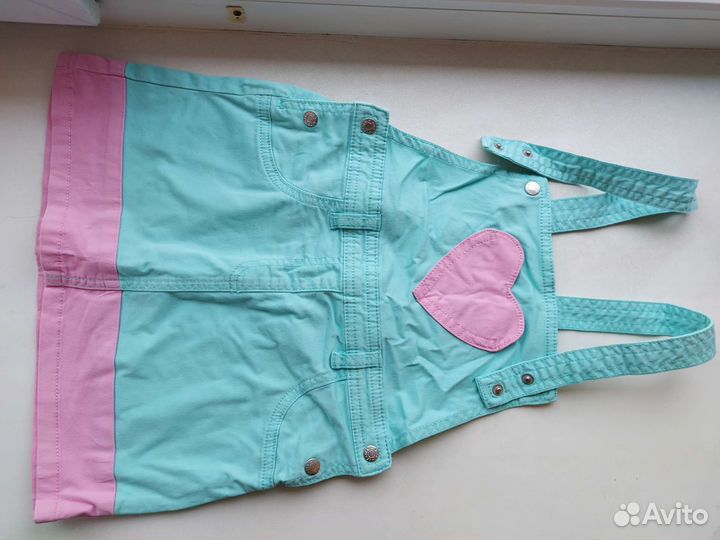 Сарафан для девочки и джинсовая рубашка