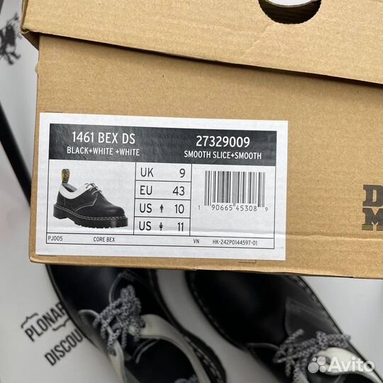 Оригинал 43 eu DR. martens 1461 BEX smooth