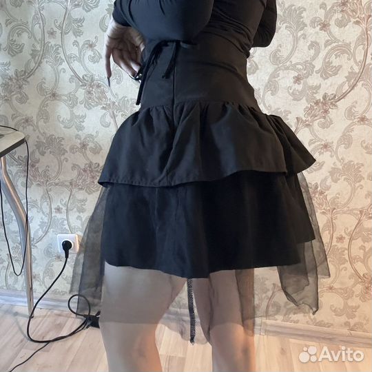 Юбка черная готическая