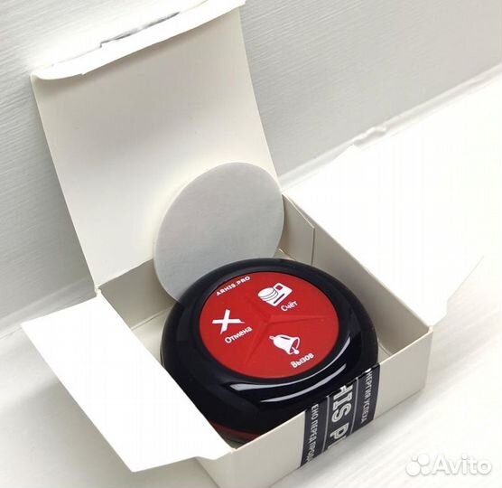 Кнопка вызова официанта Премиум черно-красная