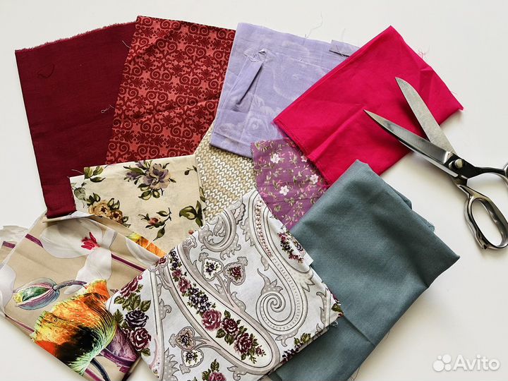 Отрезы ткани лоскуты пакетом