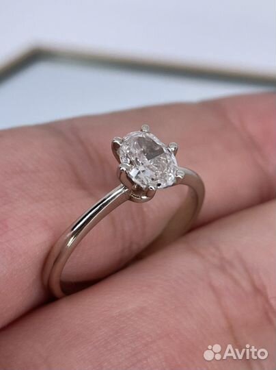 Золотое кольцо с брилл. 0.80 ct