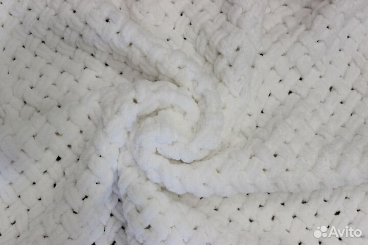Плед детский плюшевый - белый