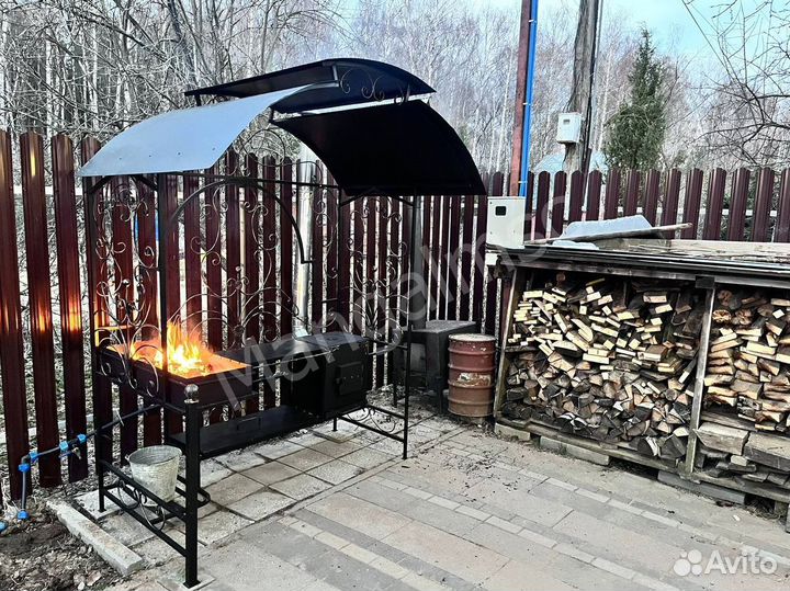 Мангал в стиле лофт