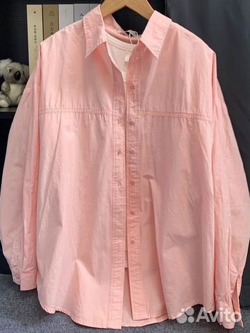 Рубашка женская хлопок хлопковая белая розовая