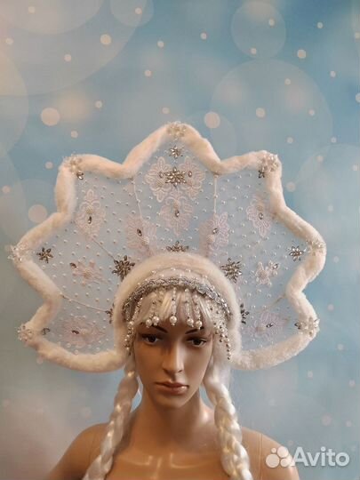 Кокошник Снегурочки с подсветкой