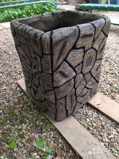 Вазон для цветов из арт бетона