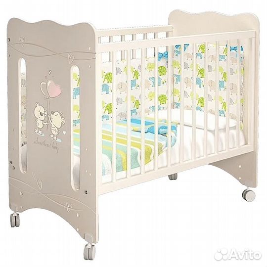 Кроватка детская Руслана Мишки слон кость 560-0119