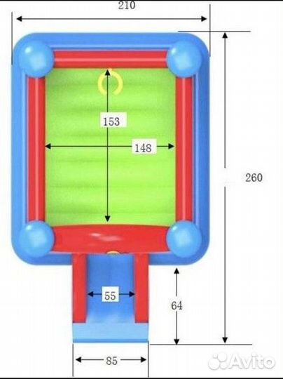 Надувной игровой центр батут