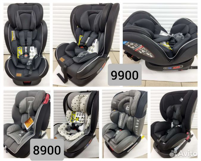 Новое поворотное автокресло 0-36 кг с isofix