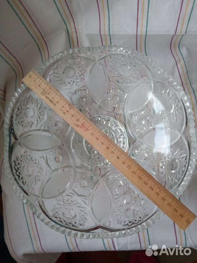 Хрустальная ваза СССР для фруктов