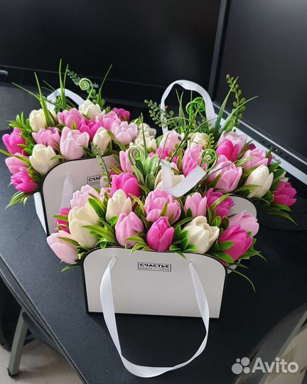 Букет тюльпанов из мыла подарки