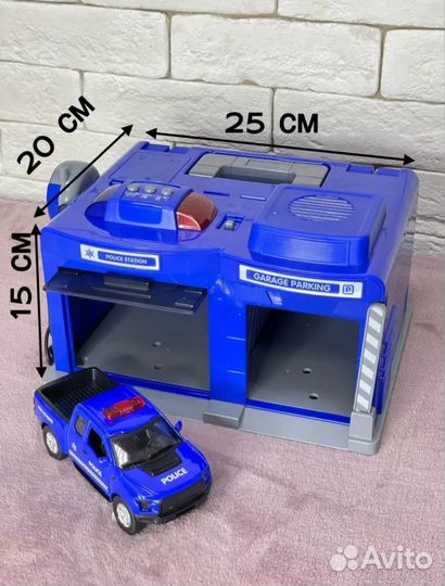 Гараж для машинок полиция