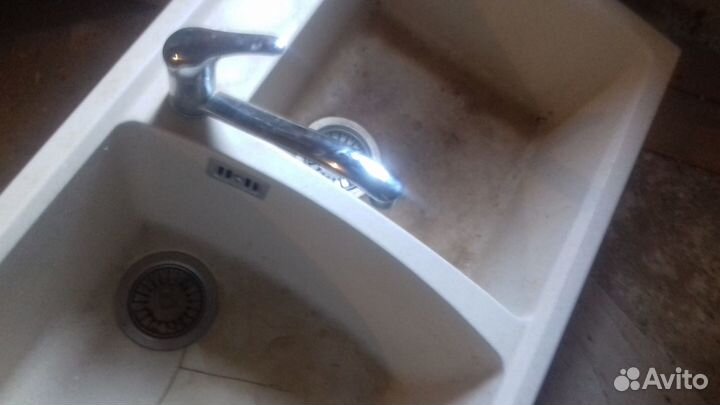 Кухонная мойка гранитная огромная встраиваемая б/у