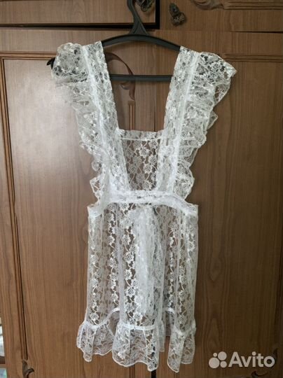 Белый школьный фартук