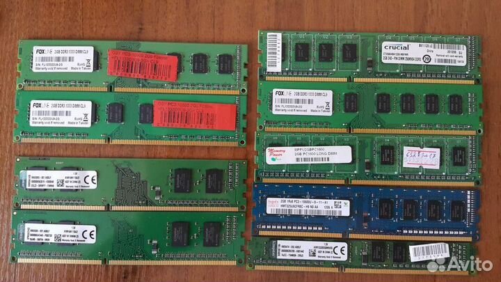 Оперативная память DDR2, DDR3, DDR4