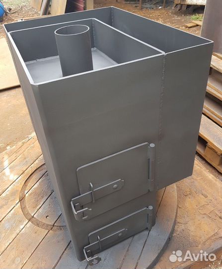 Печь для бани с угловым баком