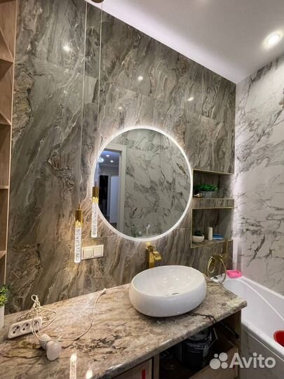 Зеркало в ванную с подсветкой на заказ