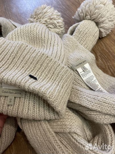 Набор: шапка и шарф kelvin klein