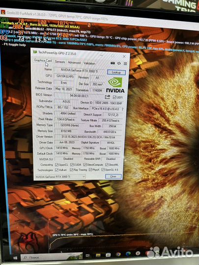 Asus RTX 3060ti dual mini OC LHR