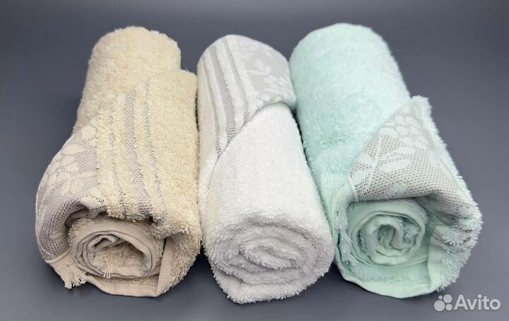 Махровые полотенца 3шт.40х70 