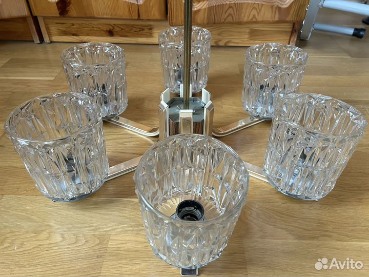 Хрустальная люстра СССР винтажная