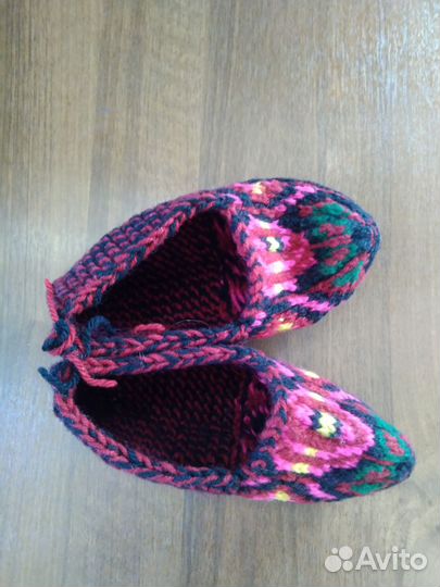 Носки тапки вязаные