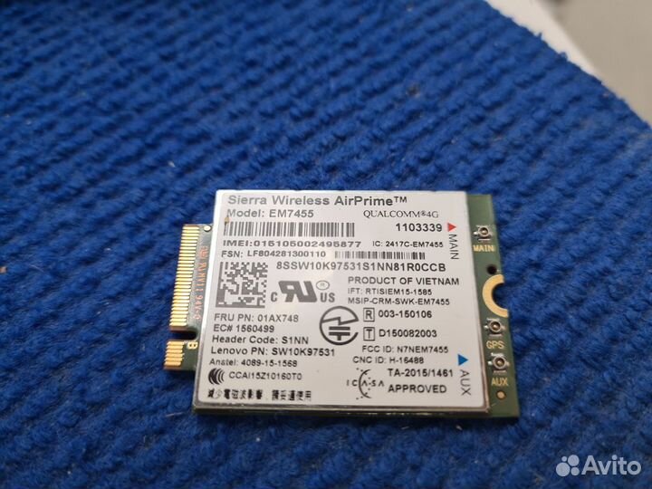 Модем для ноутбук Lenovo EM7455 LTE