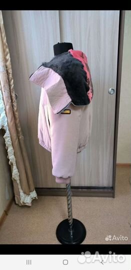 Пуховик,в стиле Prada куртка Pilot новый,нат мех