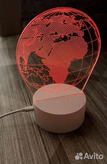 3d светильник планета Земля