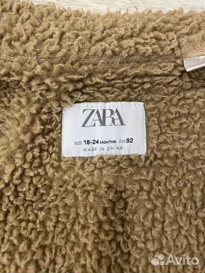Джинсовка утепленная/джинсовая куртка zara 92