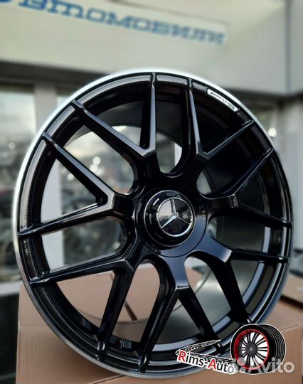 Разноширокие диски на Mercedes R19 5x112 чёрный гл