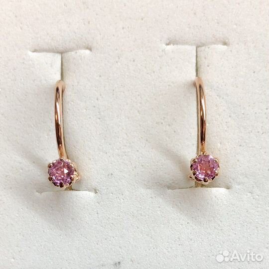 Золотые серьги 585 пробы СССР