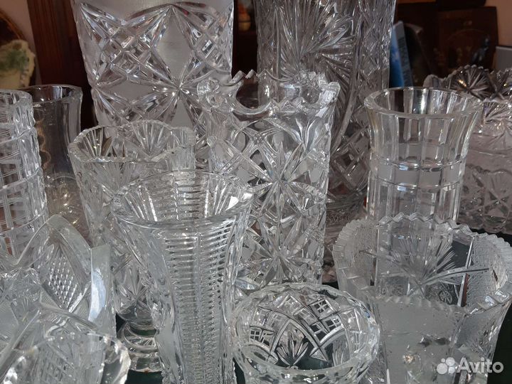 Вазы для цветов. И многое другое. Хрусталь СССР
