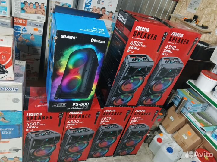 Музыкальная блютуз радио флеш колонка