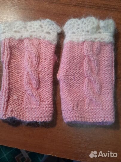 Варежки митенки вязаные