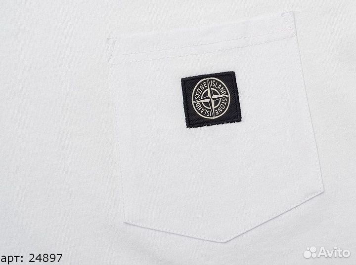 Stone island футболка pocket m5 белая