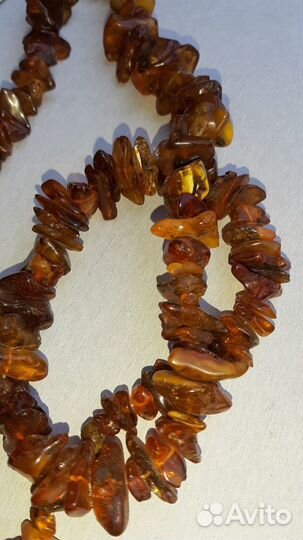 Бусы янтарные