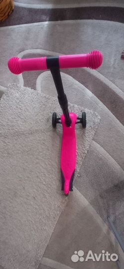 Самокат детский розовый