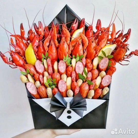 Съедобный букет с раками, крабами /подарок мужчине