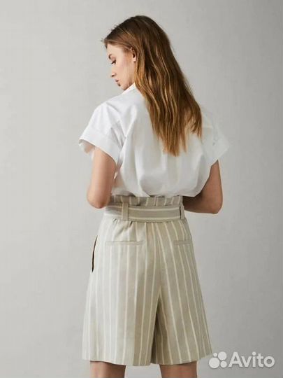 Льняные шорты Massimo dutti