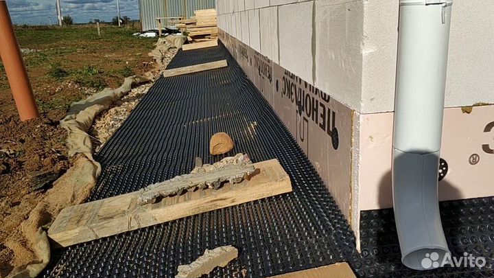 Мембрана профилированная для дорожек ГОСТ самовыво